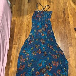 Free People Navy Floral Maxi Dress